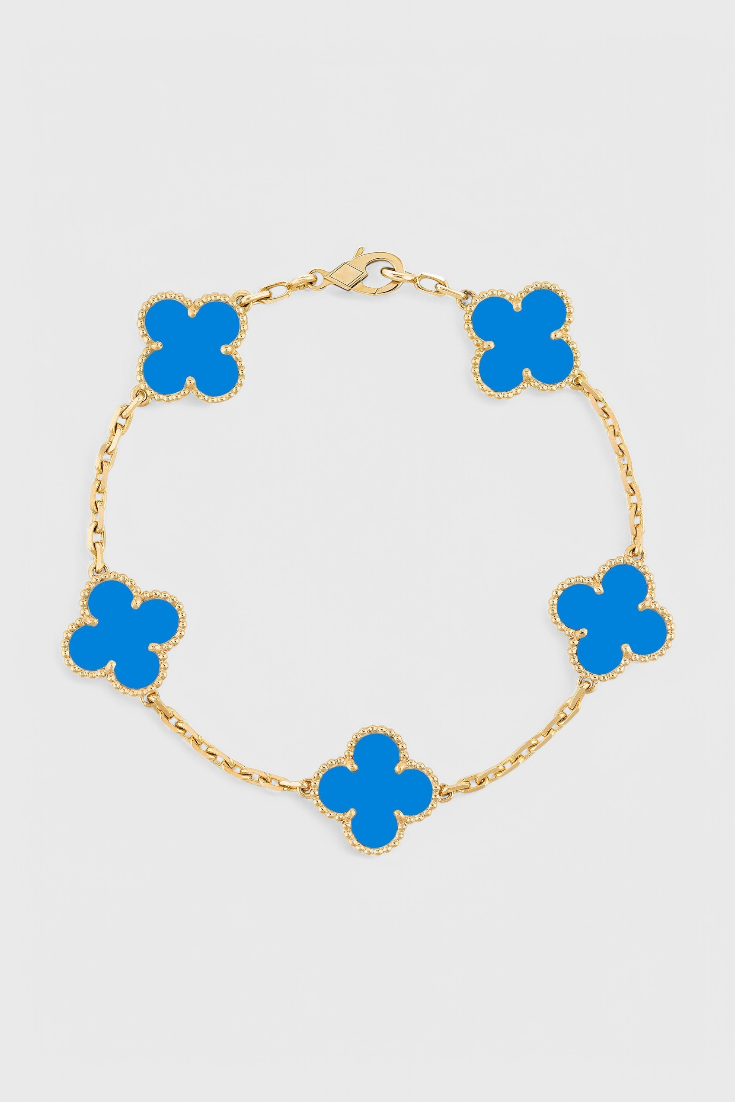 ELYRA™ | Bracelet avec Motif de Trèfle et Élégance Plaqué Or