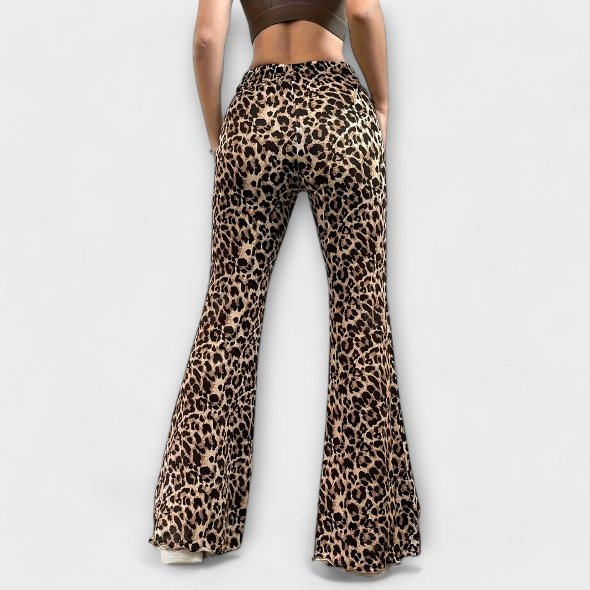 ELYRA™ | Leopard Bootcut Trousers