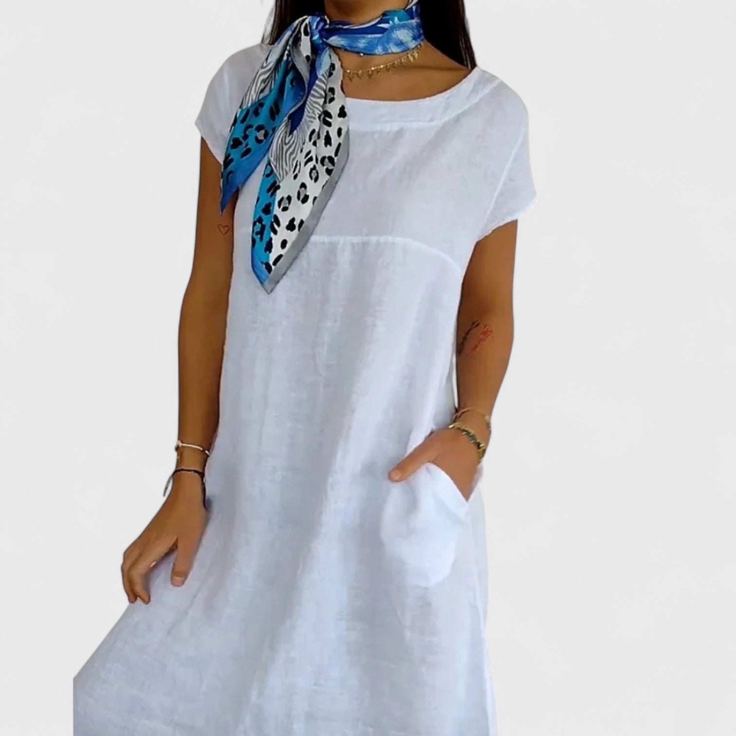 ELYRA™ | Margot robe trapèze fluide avec poches