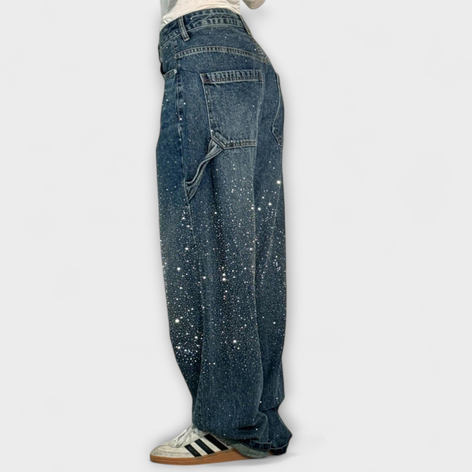ELYRA™ | Jeans en denim brillant style balloon carpenter