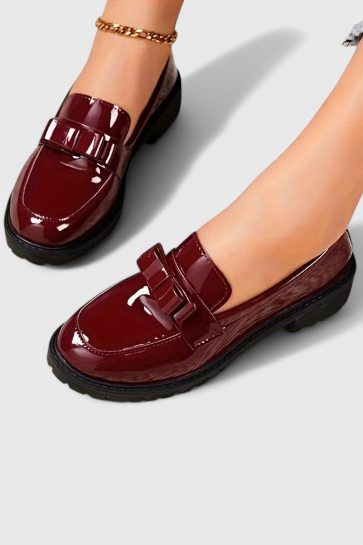 ELYRA™ | Moccasins with Bow Detail and Block Heel