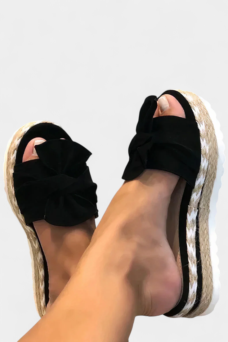 ELYRA™ | Platform Sandals with Bow