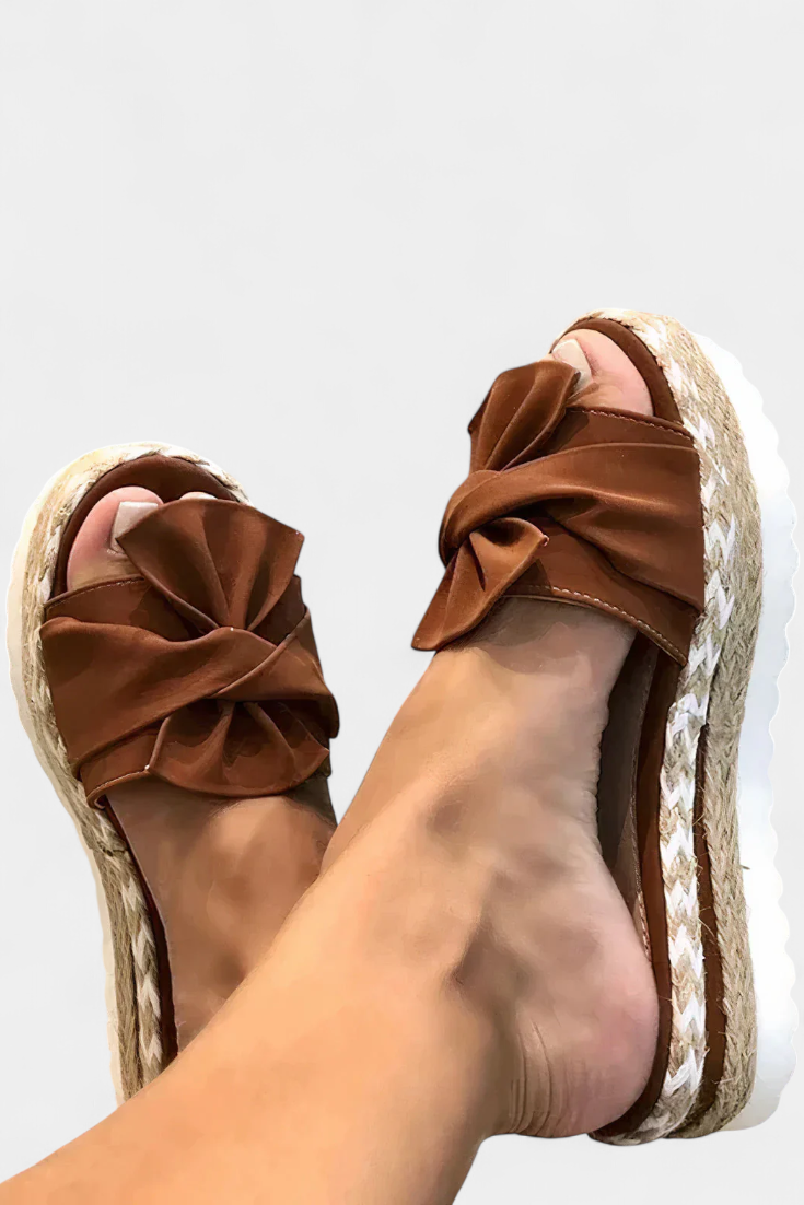 ELYRA™ | Platform Sandals with Bow