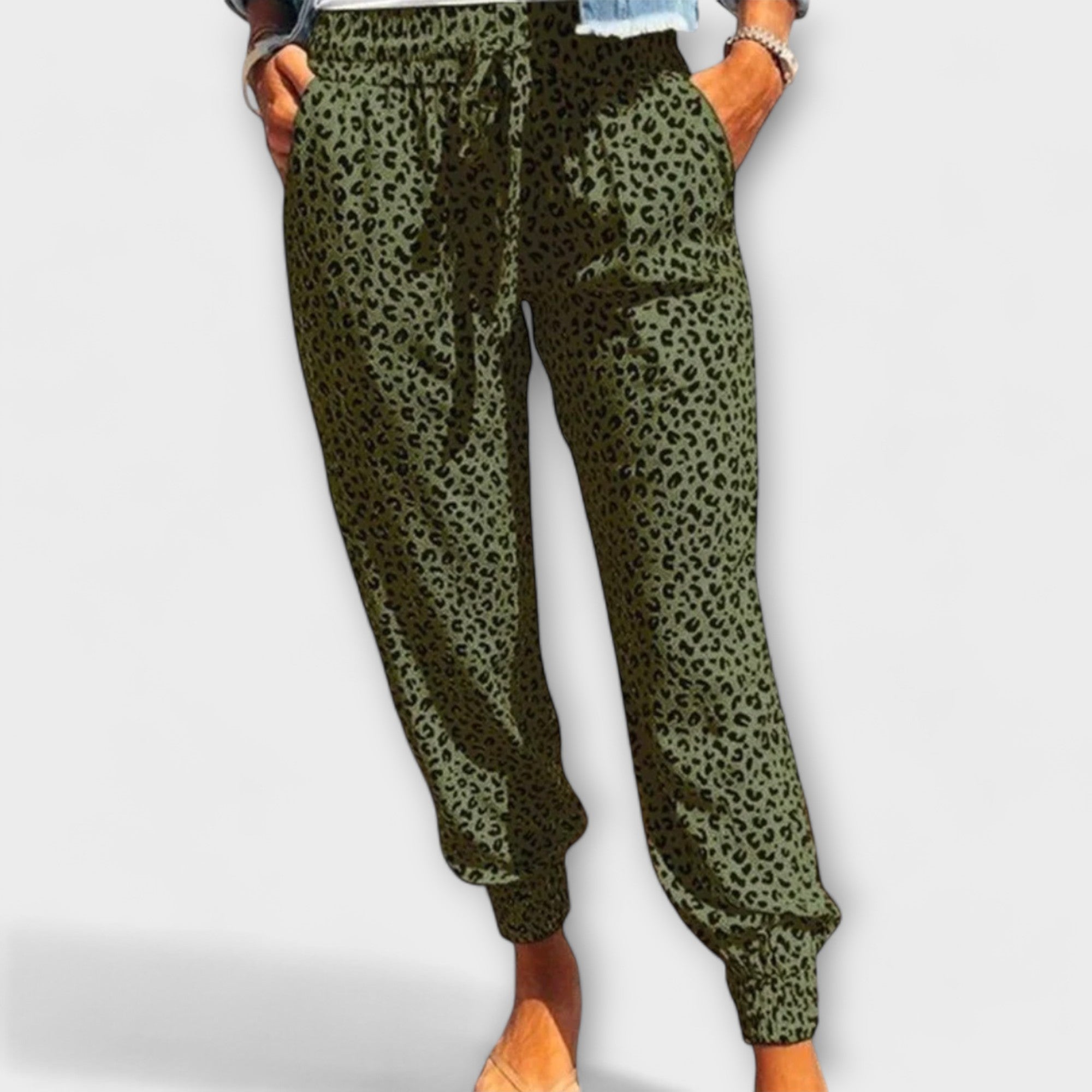 ELYRA™ | Wide-Leg Leopard Print Trousers