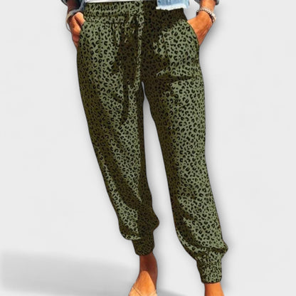 ELYRA™ | Wide-Leg Leopard Print Trousers