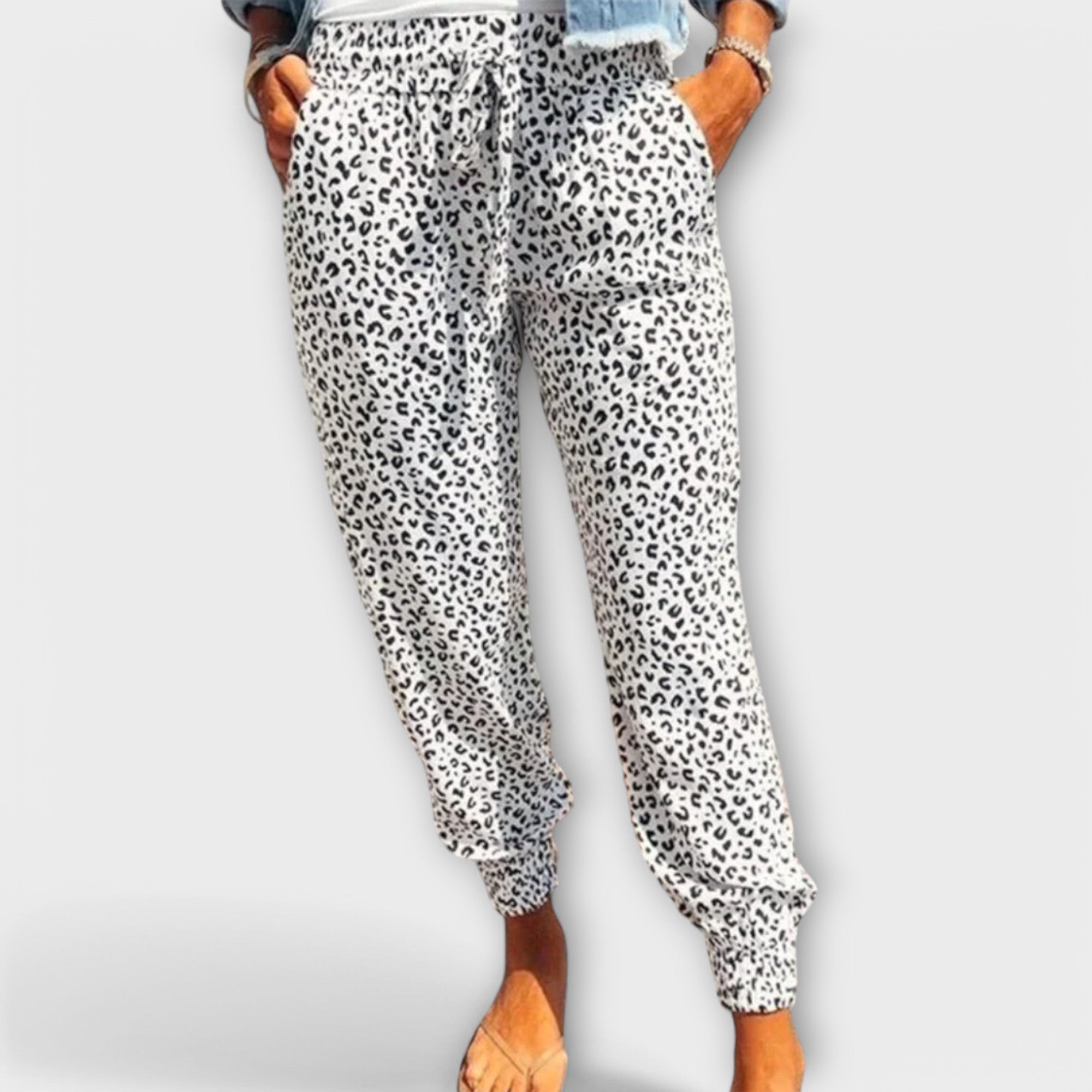 ELYRA™ | Pantalon large à motif léopard