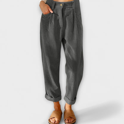 ELYRA™ | Velvet Trousers, Modern Fit