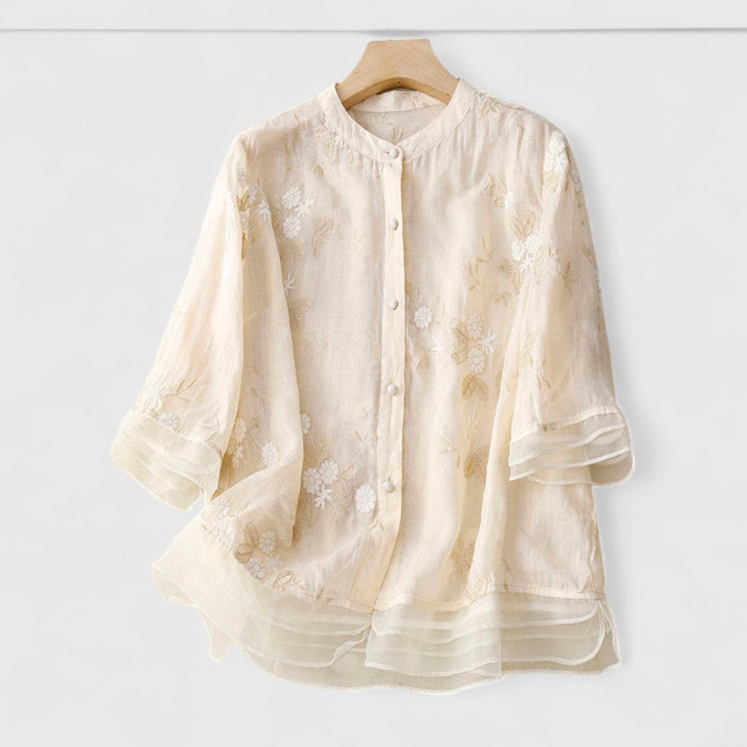 ELYRA™ | Floral Blouse in Premium Materials