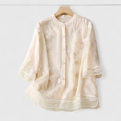ELYRA™ | Floral Blouse in Premium Materials