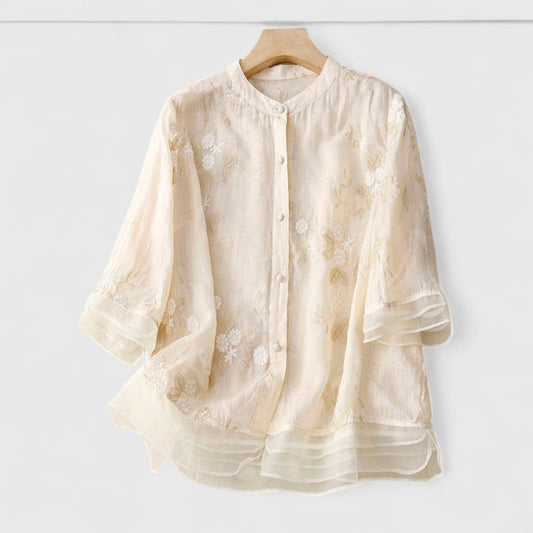 ELYRA™ | Floral Blouse in Premium Materials