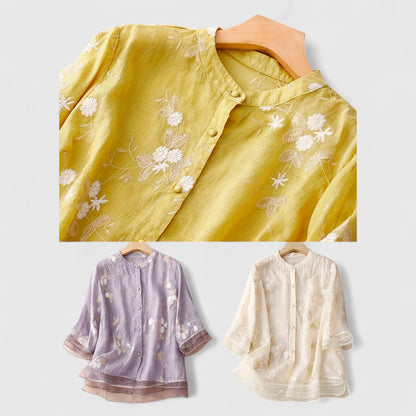 ELYRA™ | Floral Blouse in Premium Materials