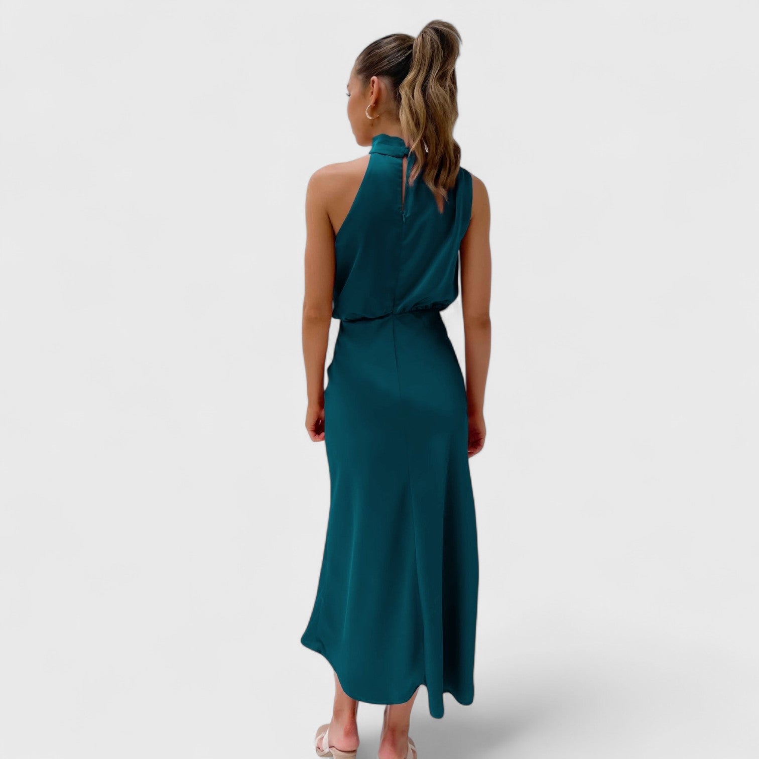ELYRA™ | Long Halter Neck Dress
