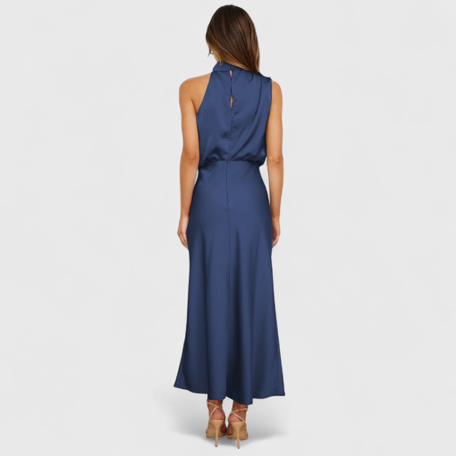 ELYRA™ | Long Halter Neck Dress