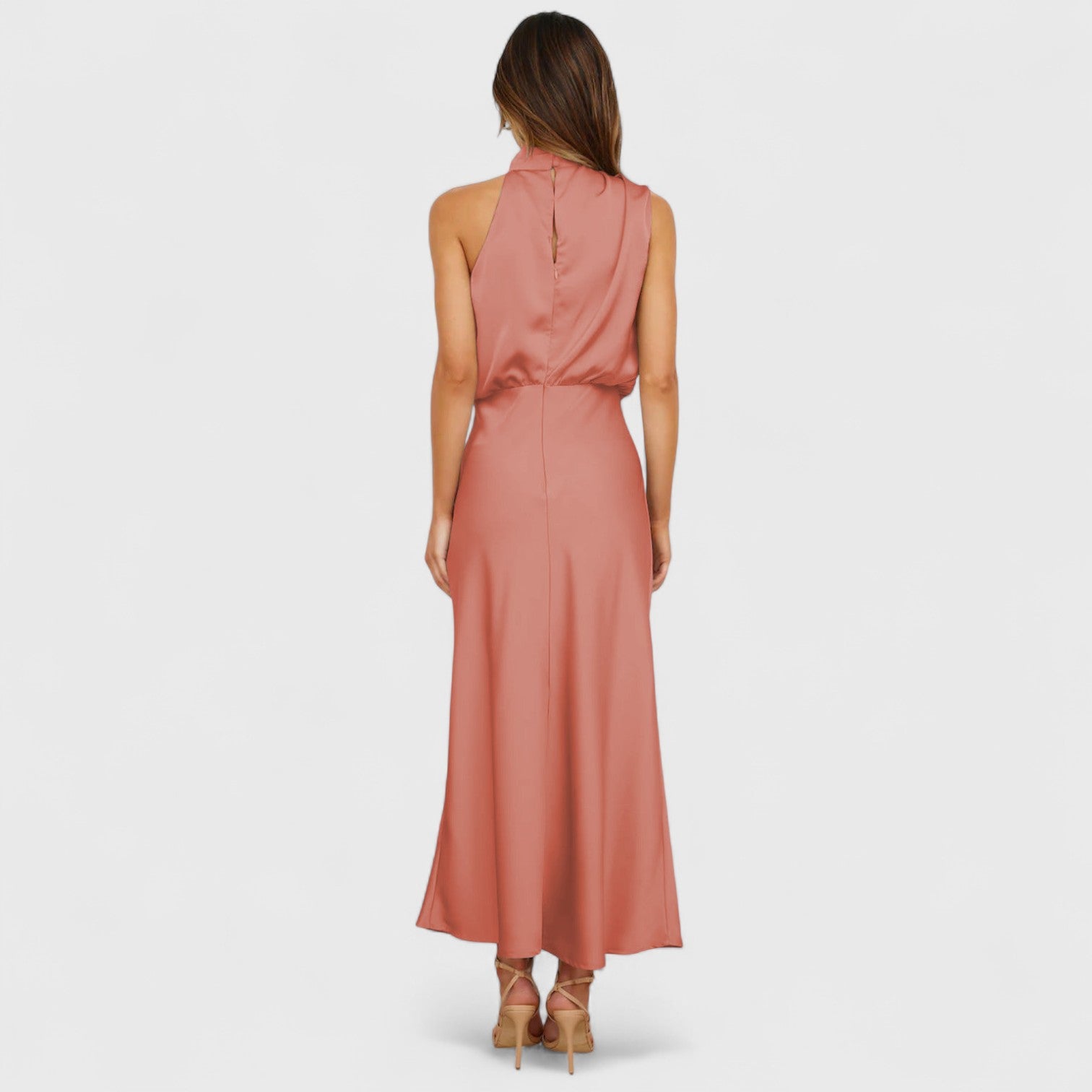 ELYRA™ | Long Halter Neck Dress
