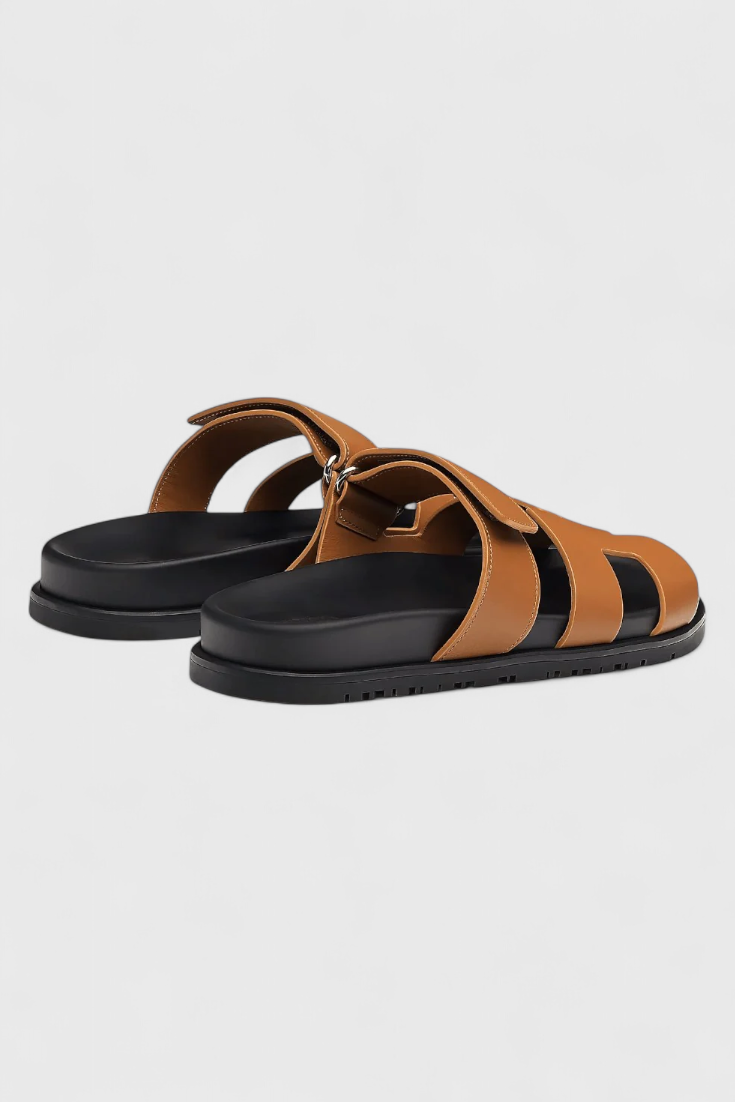 ELYRA™ | Leather Summer Sandals with Crossed Straps