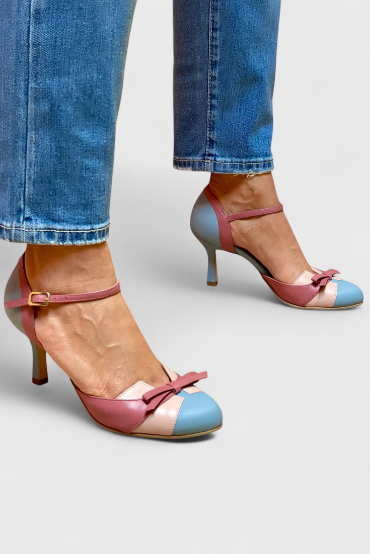 ELYRA™ | Black Leather Orthopaedic Heels