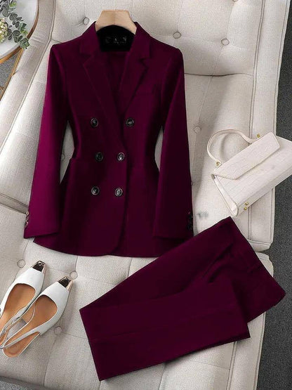 ELYRA™ | Blazer & Trousers Set in Nude