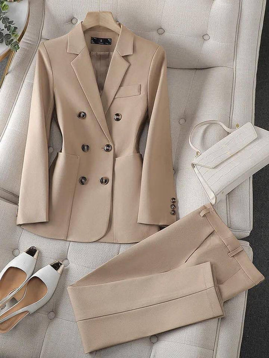 ELYRA™ | Blazer & Trousers Set in Nude