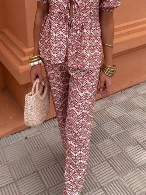 ELYRA™ | Puff Sleeve Set with Tie Detail
