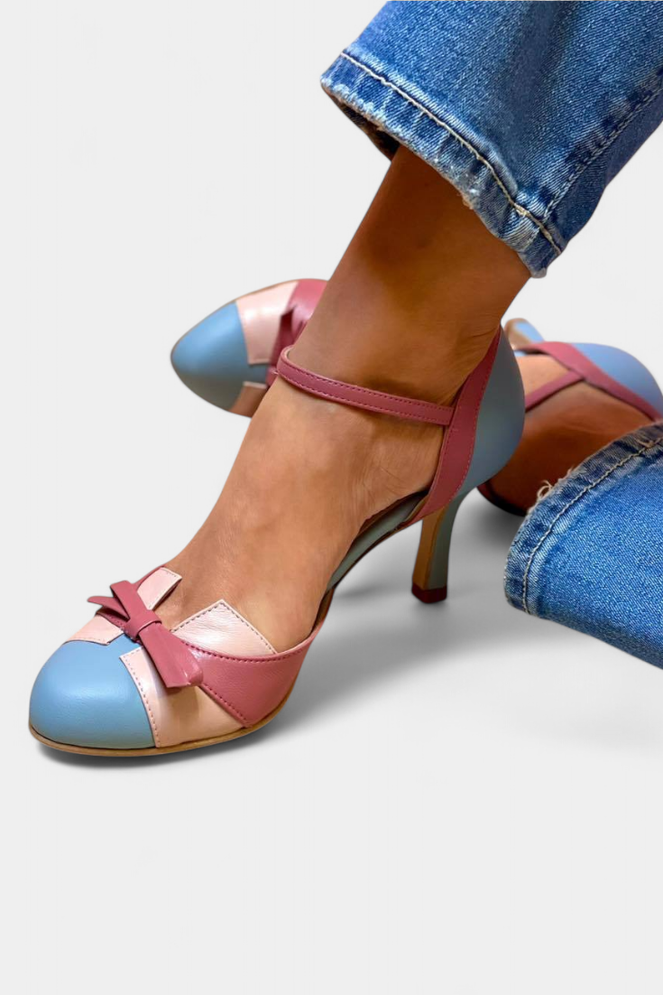 ELYRA™ | Black Leather Orthopaedic Heels