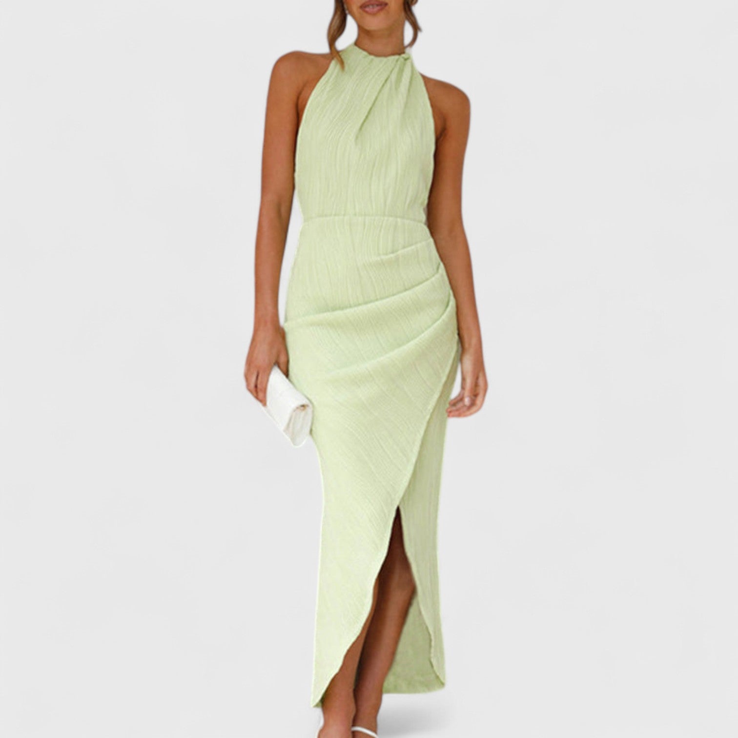 ELYRA™ | Long Pleated Dress in Lightweight Fabric