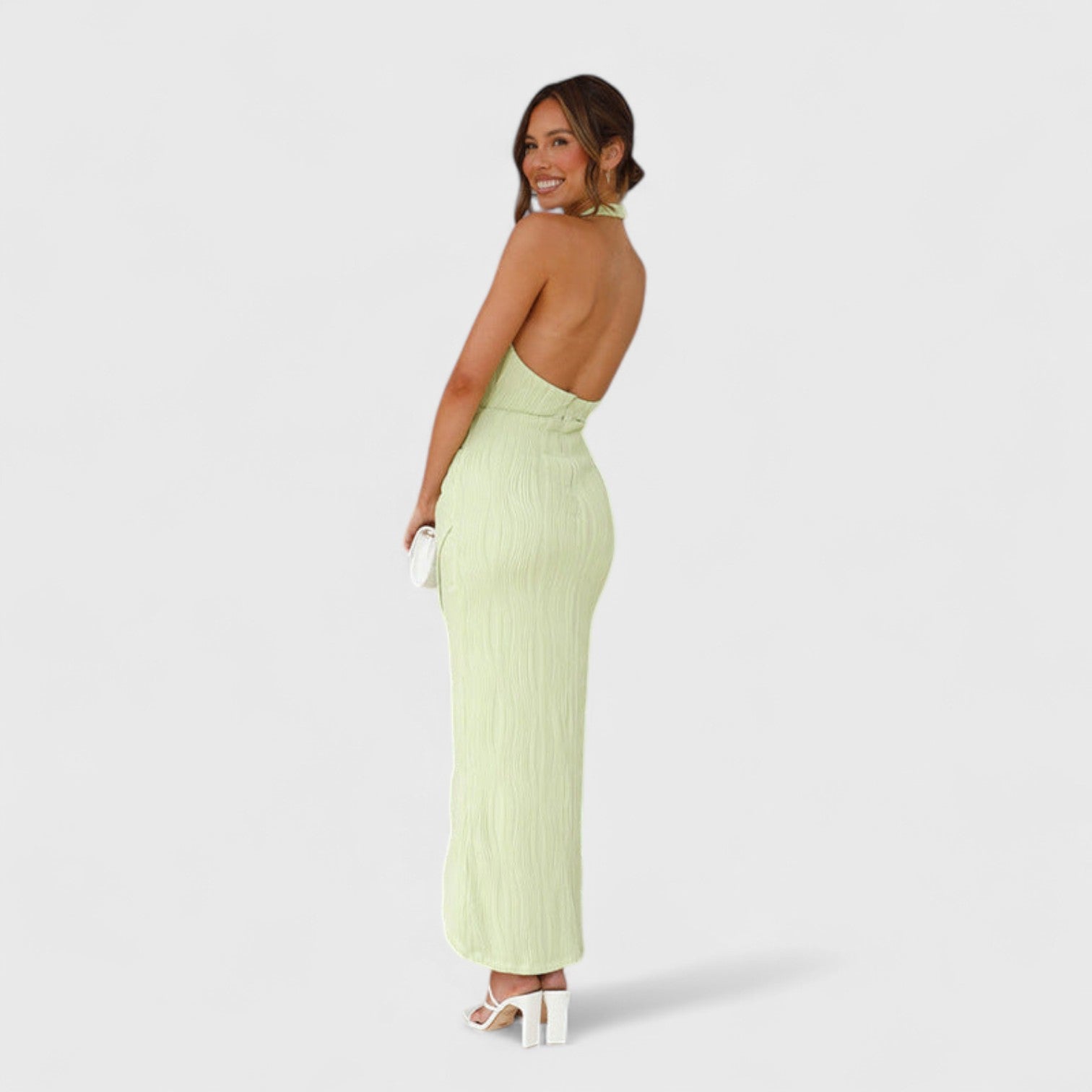 ELYRA™ | Long Pleated Dress in Lightweight Fabric