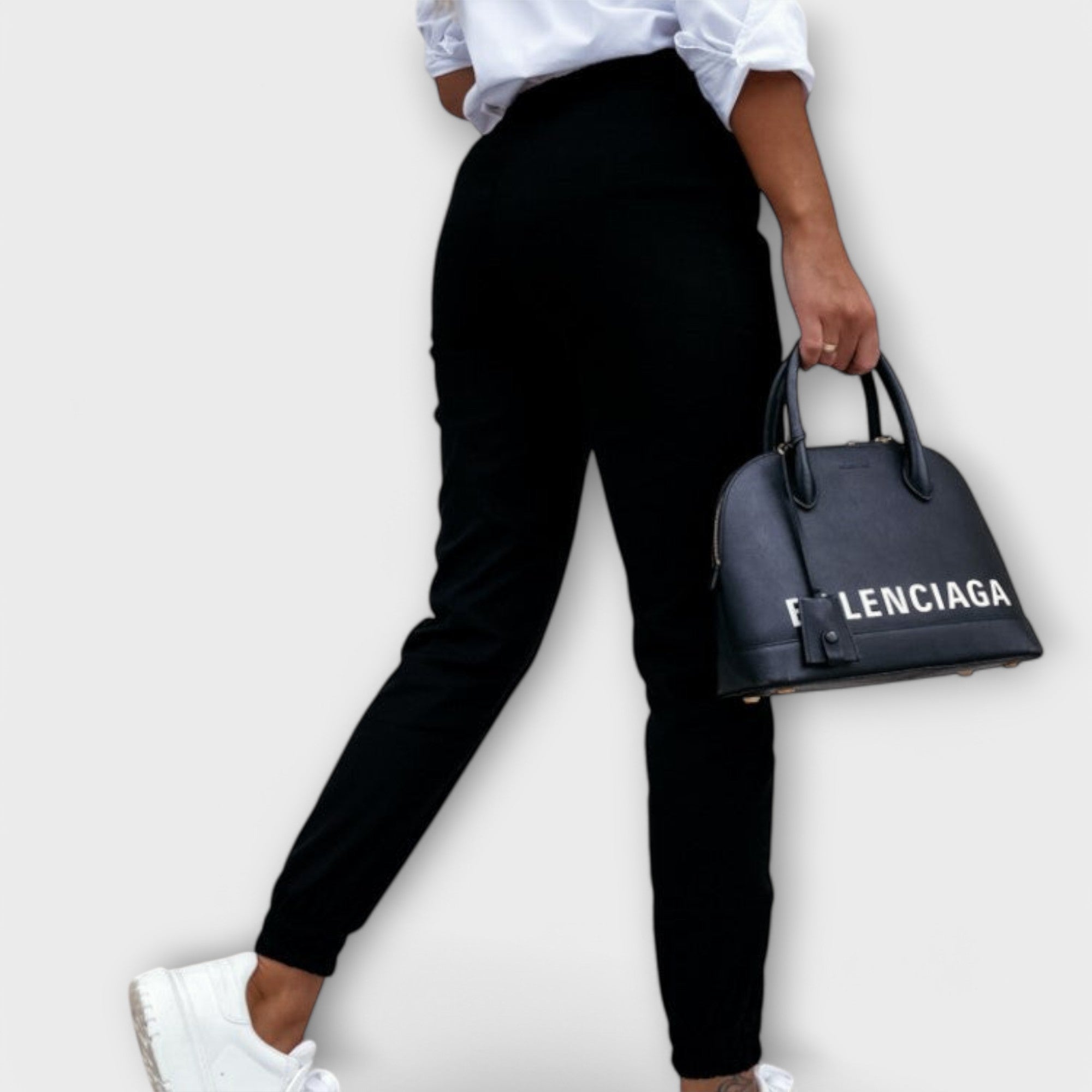 ELYRA™ | Black High-Waisted Stretch Trousers