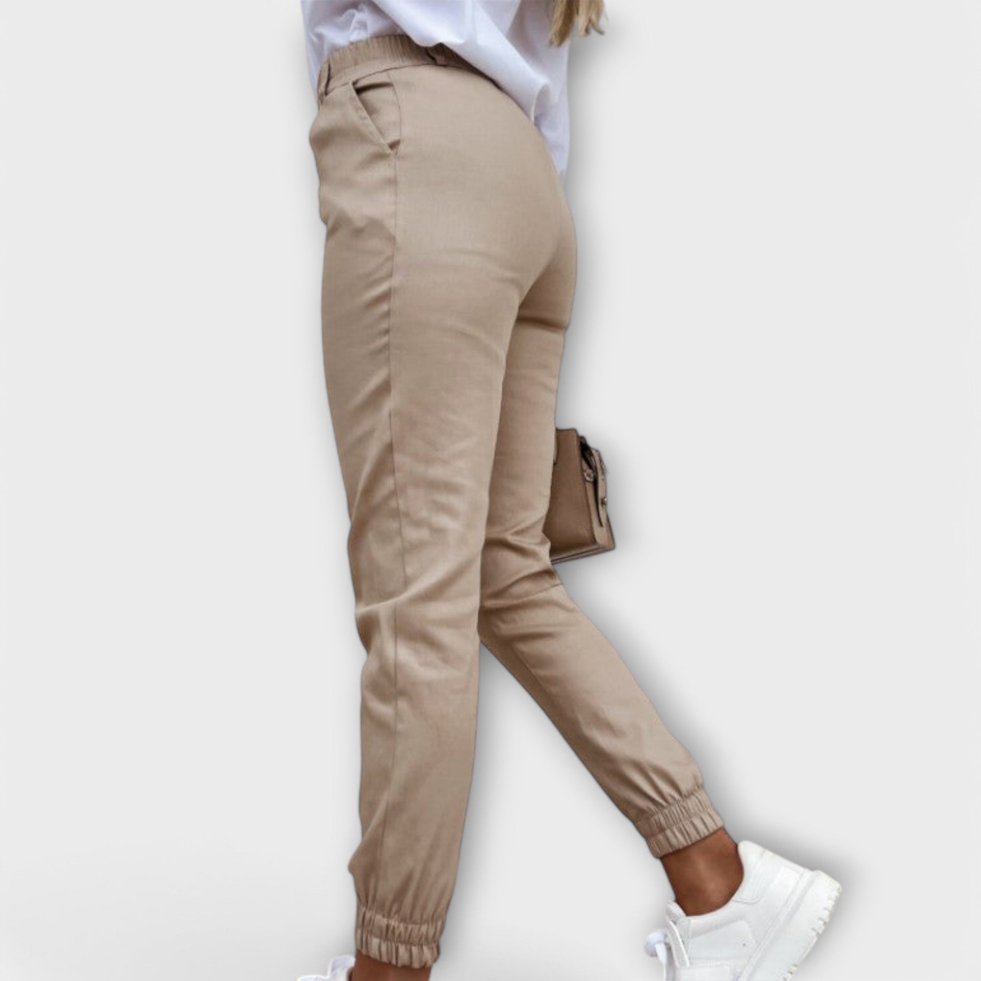 ELYRA™ | Black High-Waisted Stretch Trousers