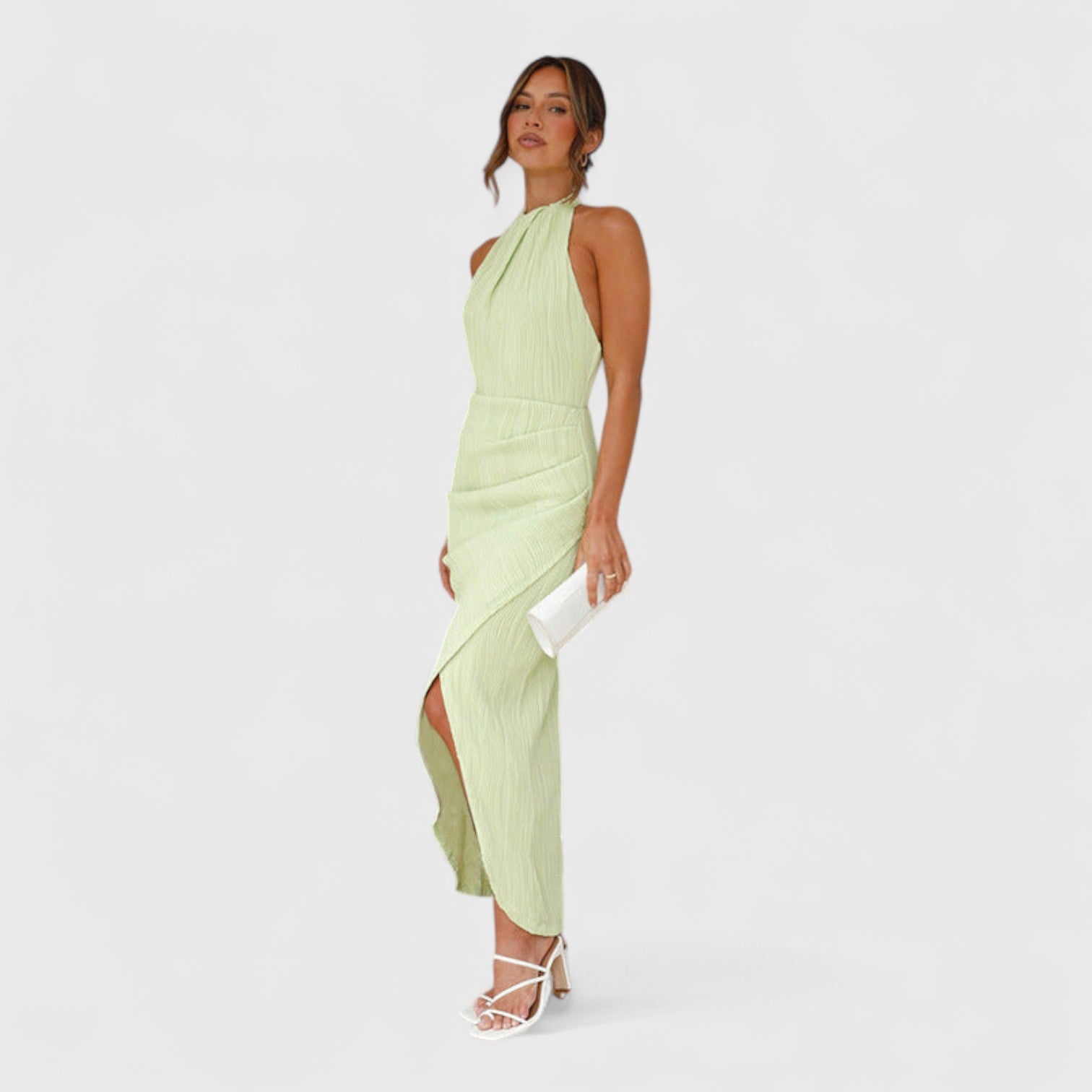 ELYRA™ | Long Pleated Dress in Lightweight Fabric
