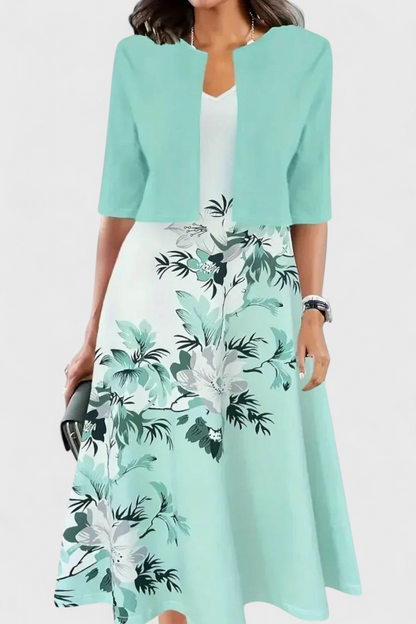 ELYRA™ | Striped Midi Blazer Dress