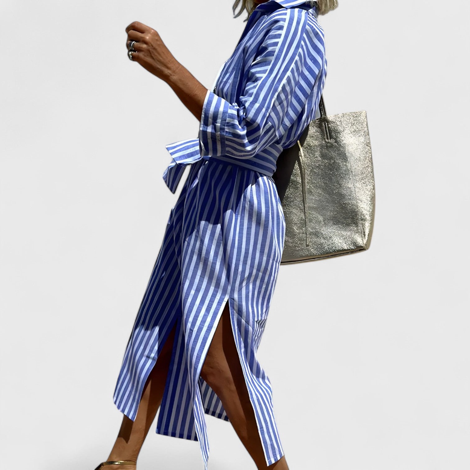 ELYRA™ | Striped Shirt Dress