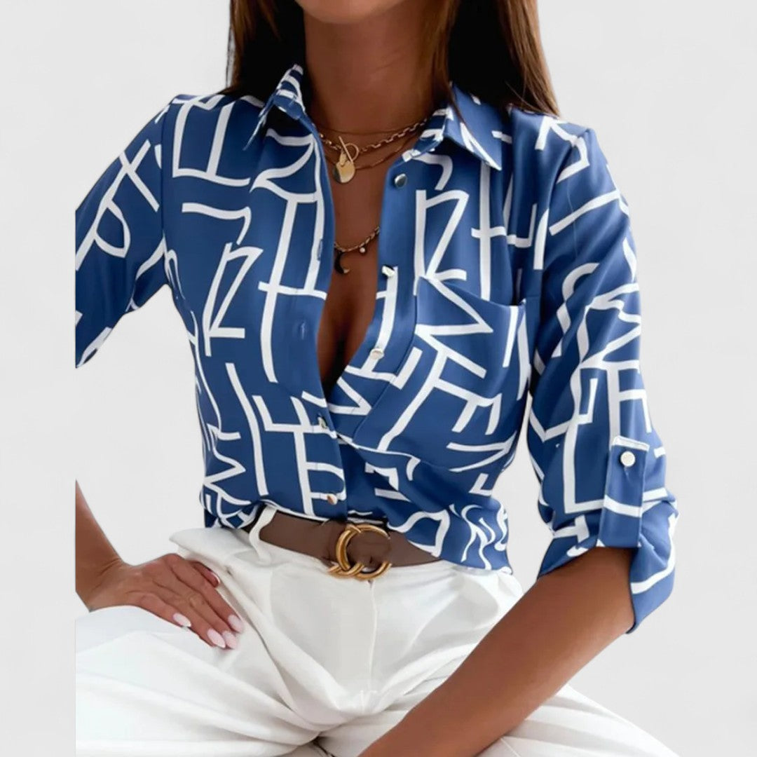 ELYRA™ | Blouse abstraite en tissu léger