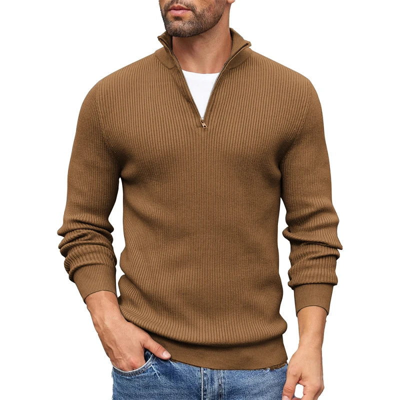 Luca | Ribbed Half-Zip Sweater