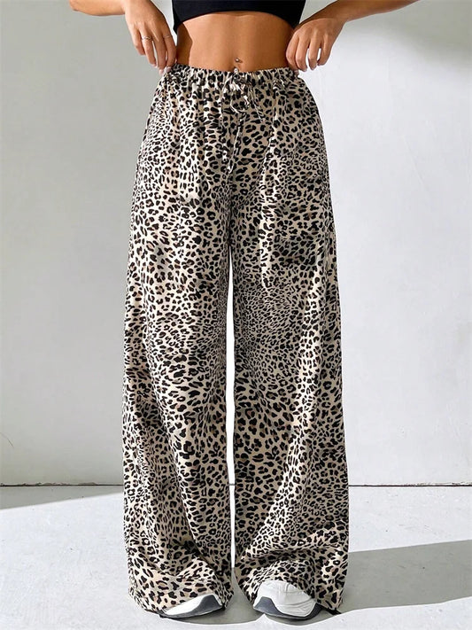 ELYRA™ | Leopard Wide-Leg Trousers