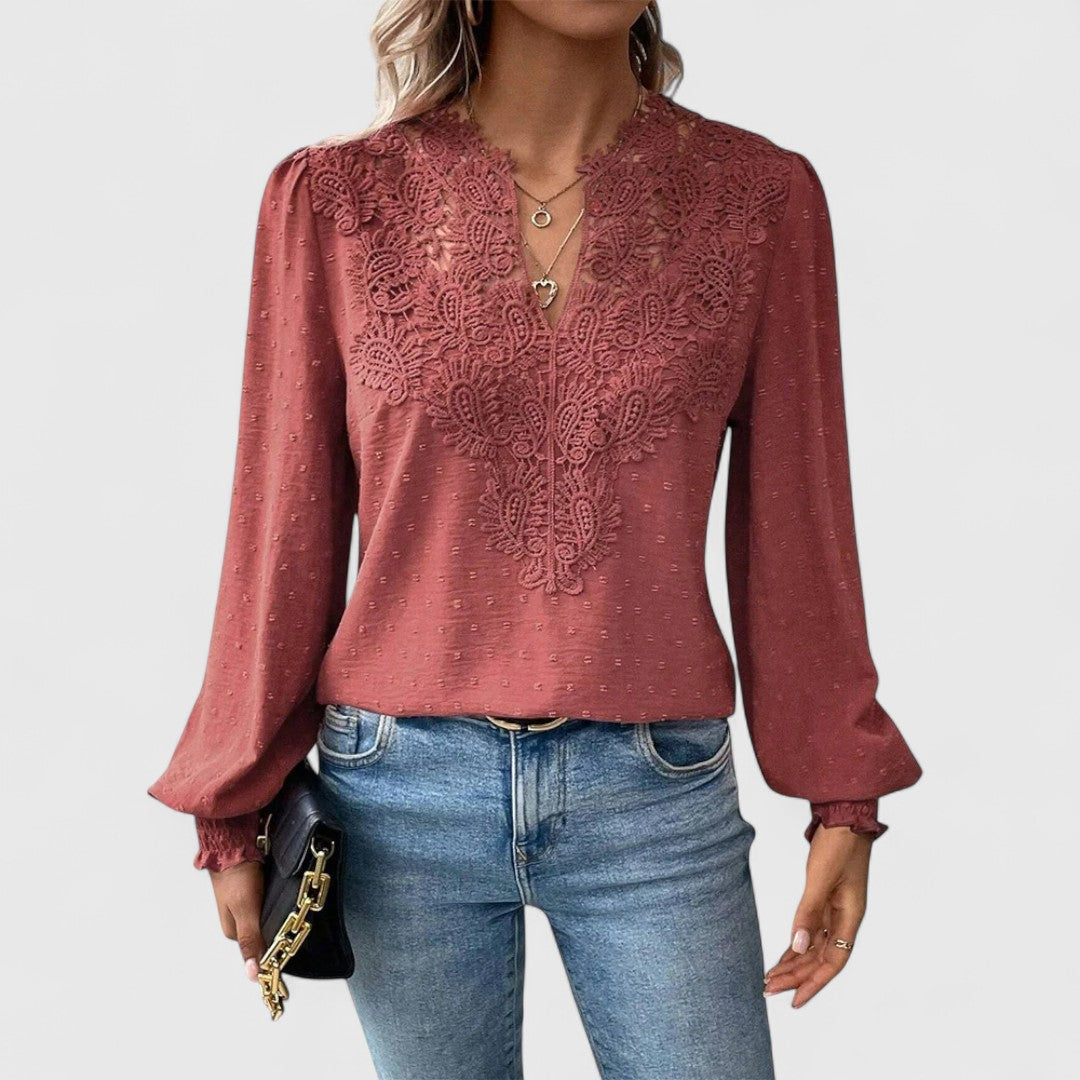 ELYRA™ | Blouse à col en V en coton