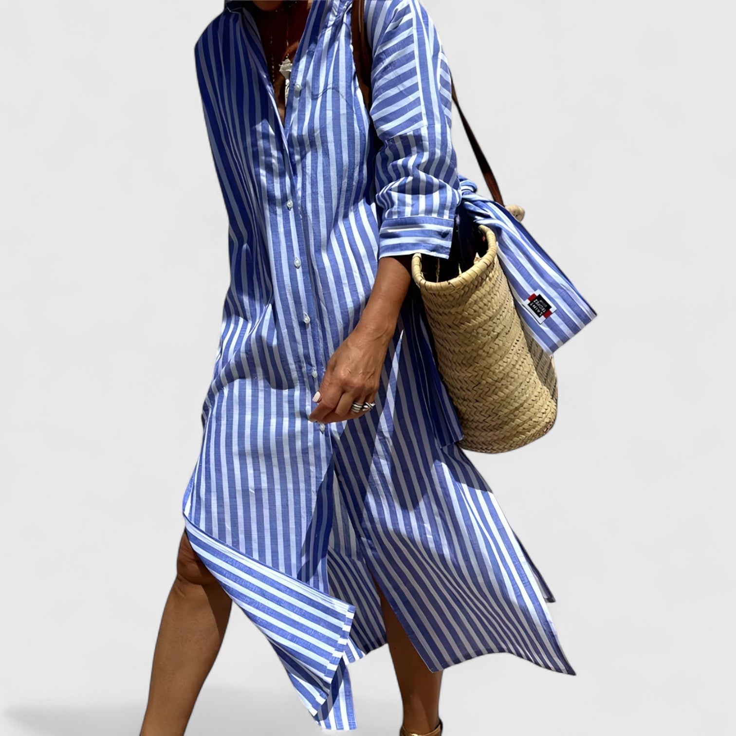 ELYRA™ | Striped Shirt Dress