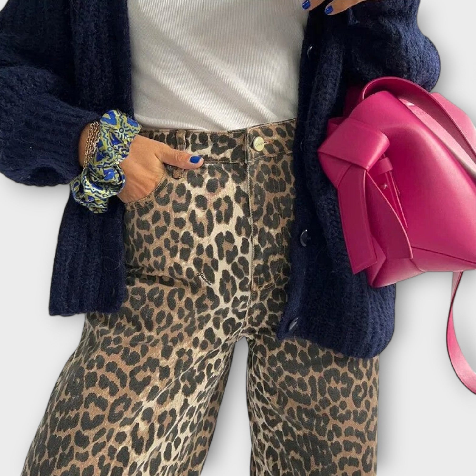 ELYRA™ | Vintage Leopard Print Jeans