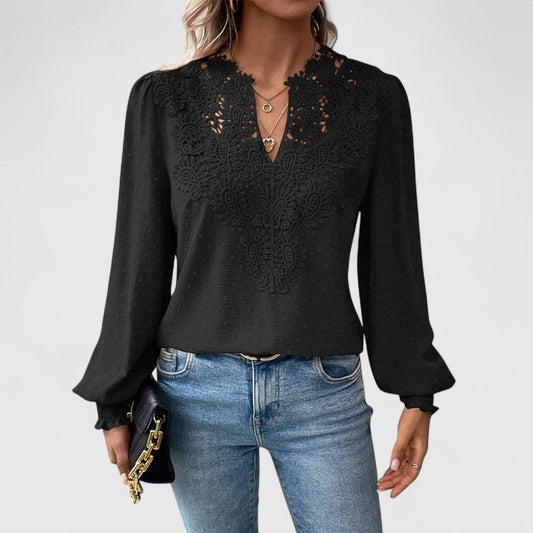 ELYRA™ | Cotton V-Neck Blouse