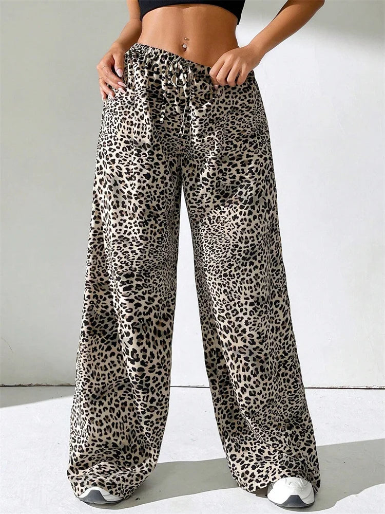 ELYRA™ | Leopard Wide-Leg Trousers