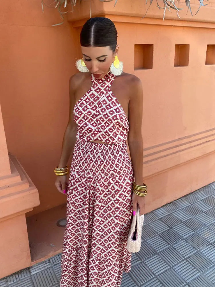 ELYRA™ | Ensemble à col halter au look de fleurs du désert
