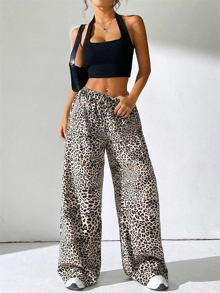 ELYRA™ | Leopard Wide-Leg Trousers