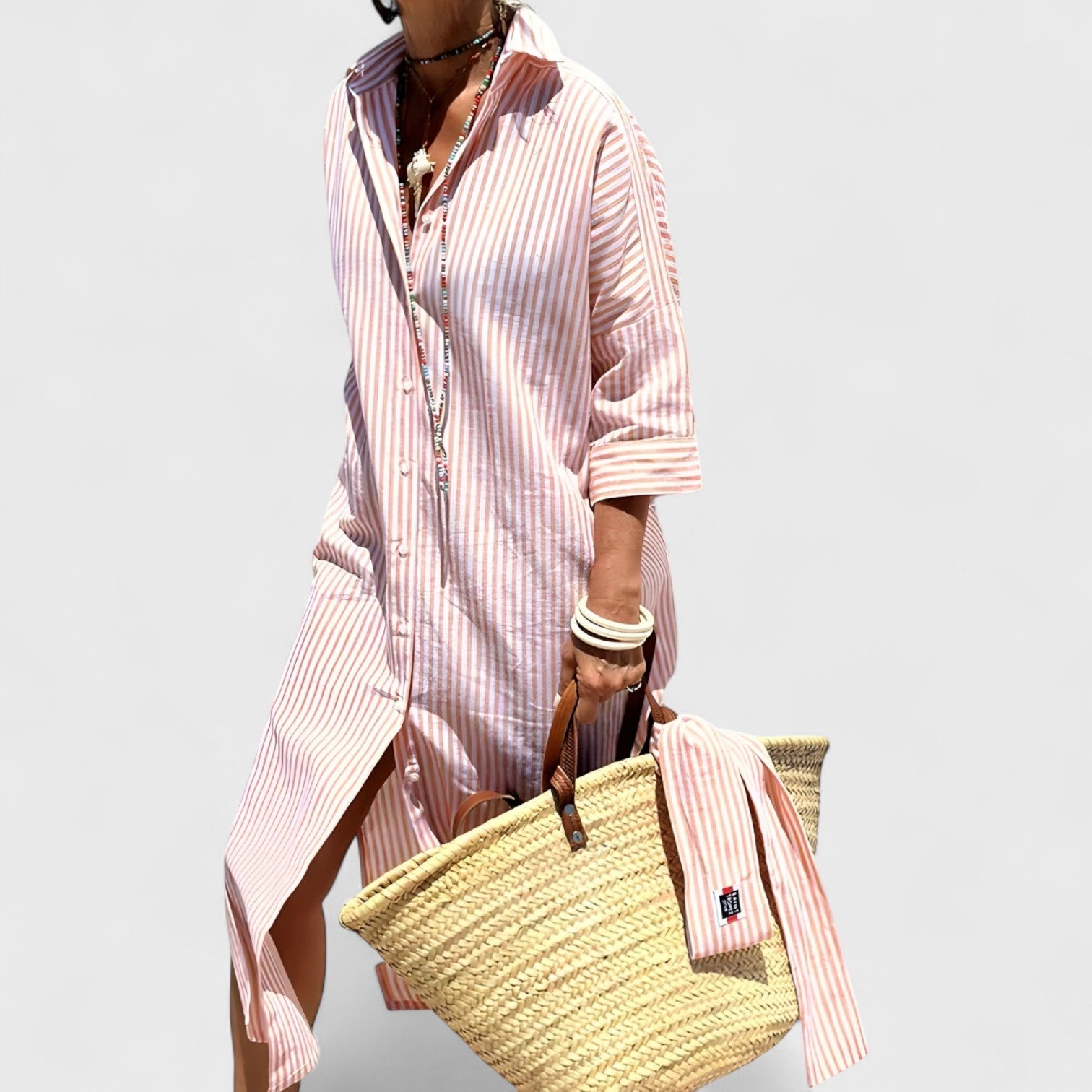 ELYRA™ | Striped Shirt Dress