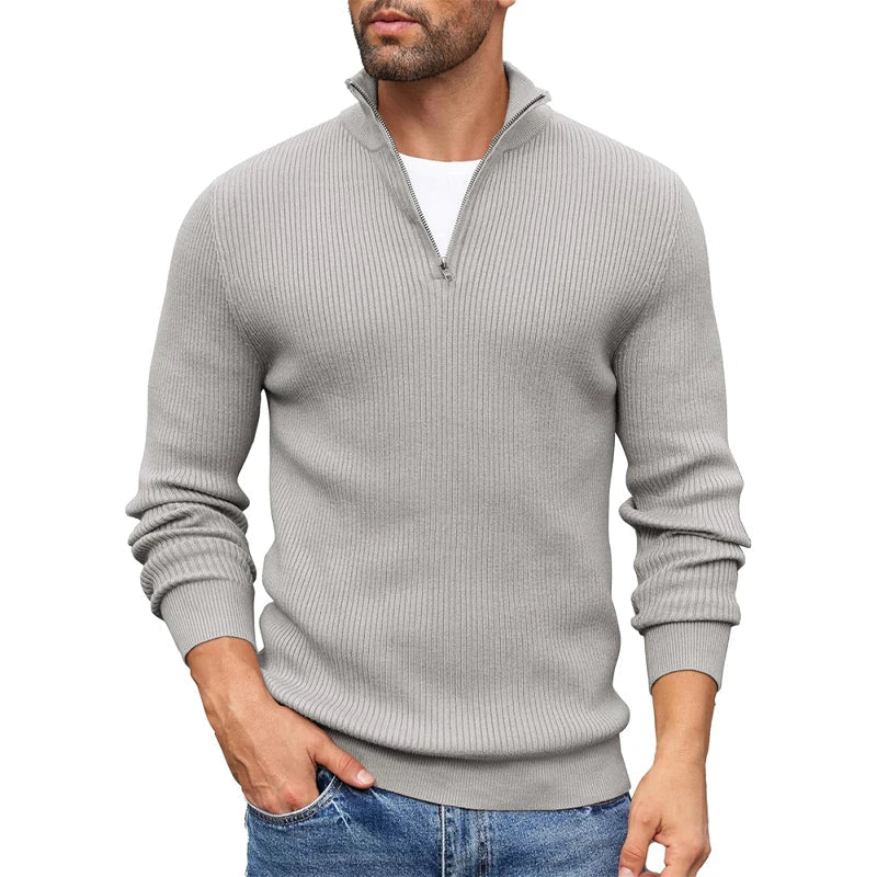 Luca | Ribbed Half-Zip Sweater