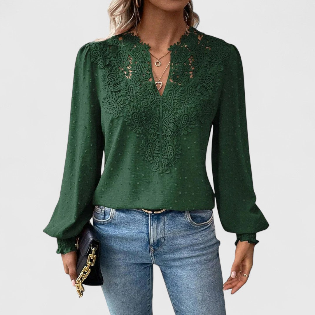 ELYRA™ | Cotton V-Neck Blouse