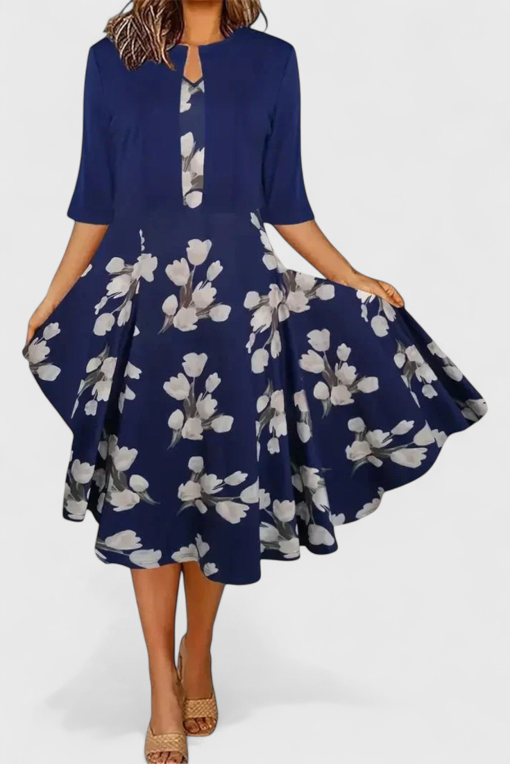 ELYRA™ | Ensemble Robe Blazer Midi à rayures