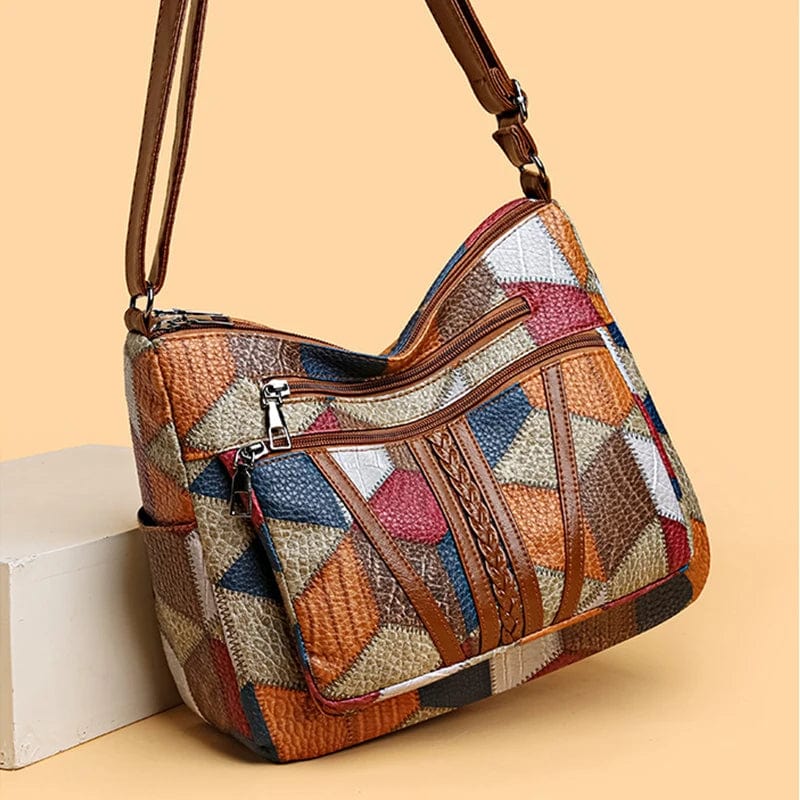 ELYRA™ | Mosaic Leather Handbag