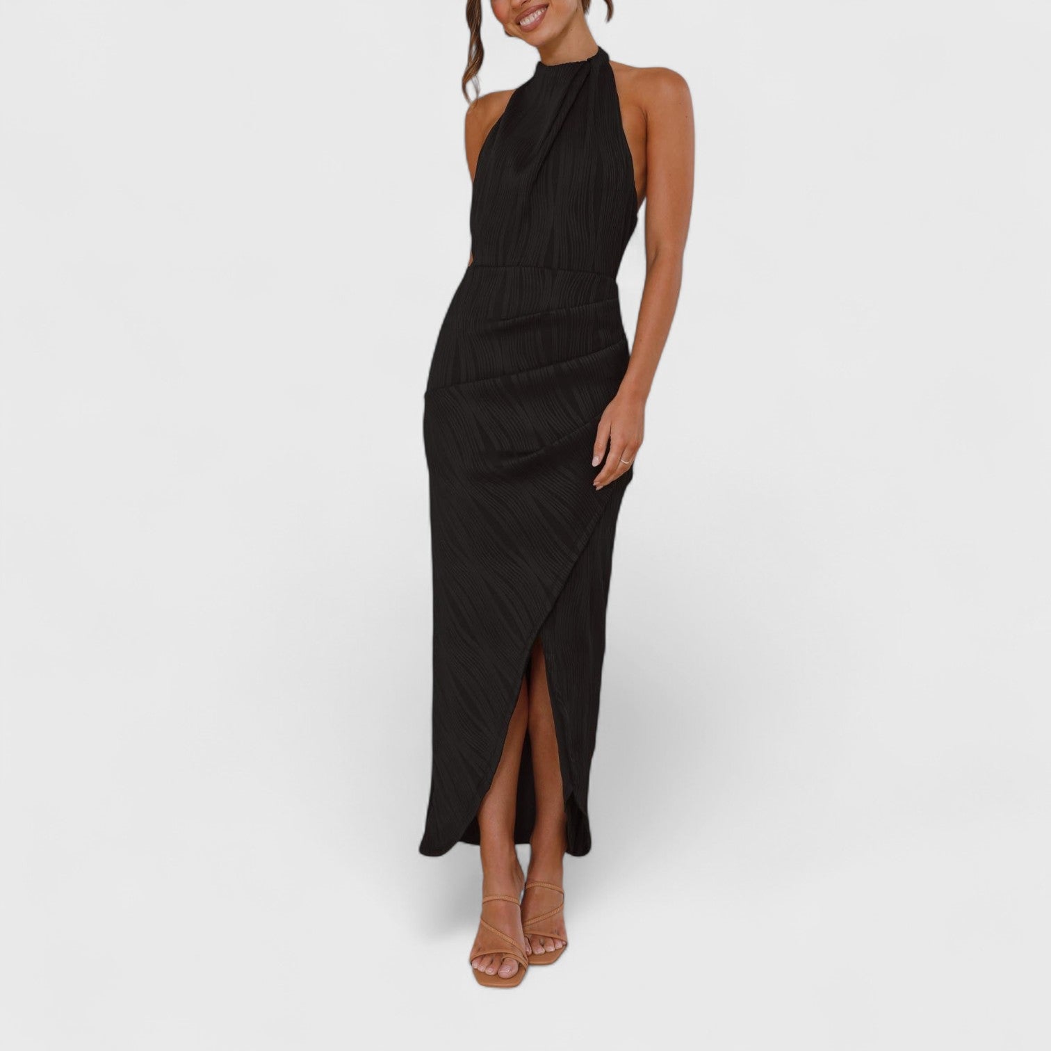 ELYRA™ | Long Pleated Dress in Lightweight Fabric