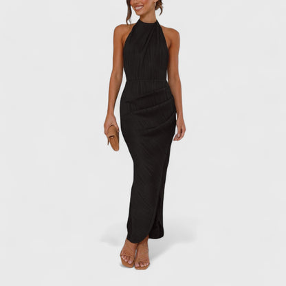 ELYRA™ | Long Pleated Dress in Lightweight Fabric