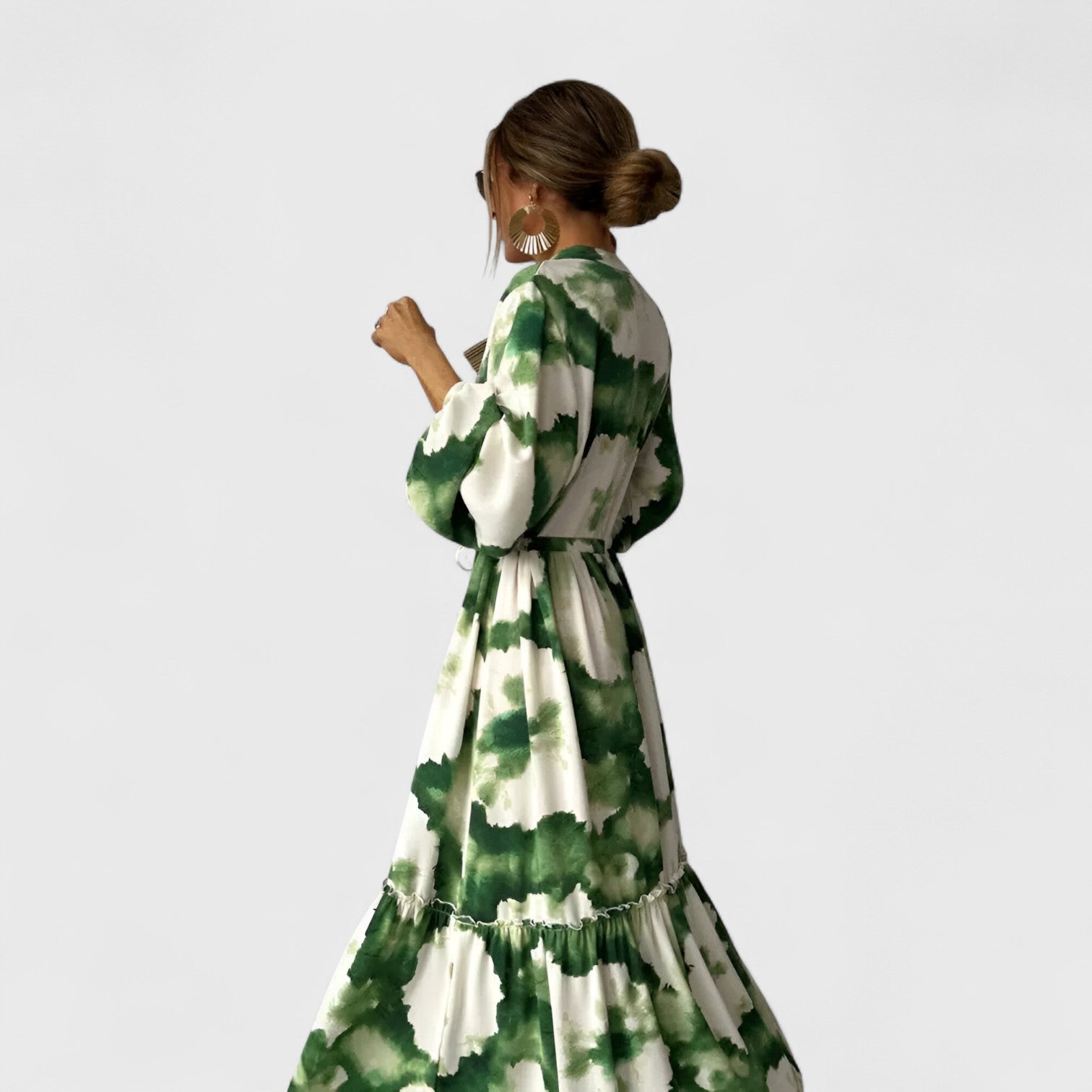 ELYRA™ | Fluid Maxi Dress in Green Gradient