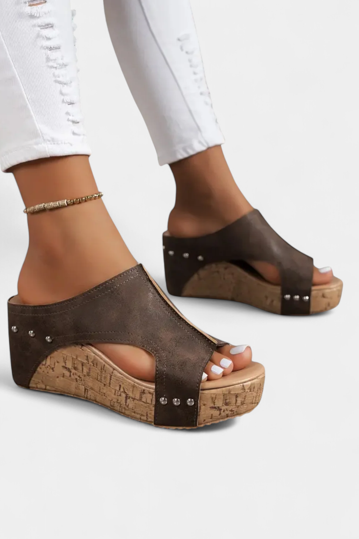 ELYRA™ | Orthopaedic Block Heel Sandals in Soft Leather